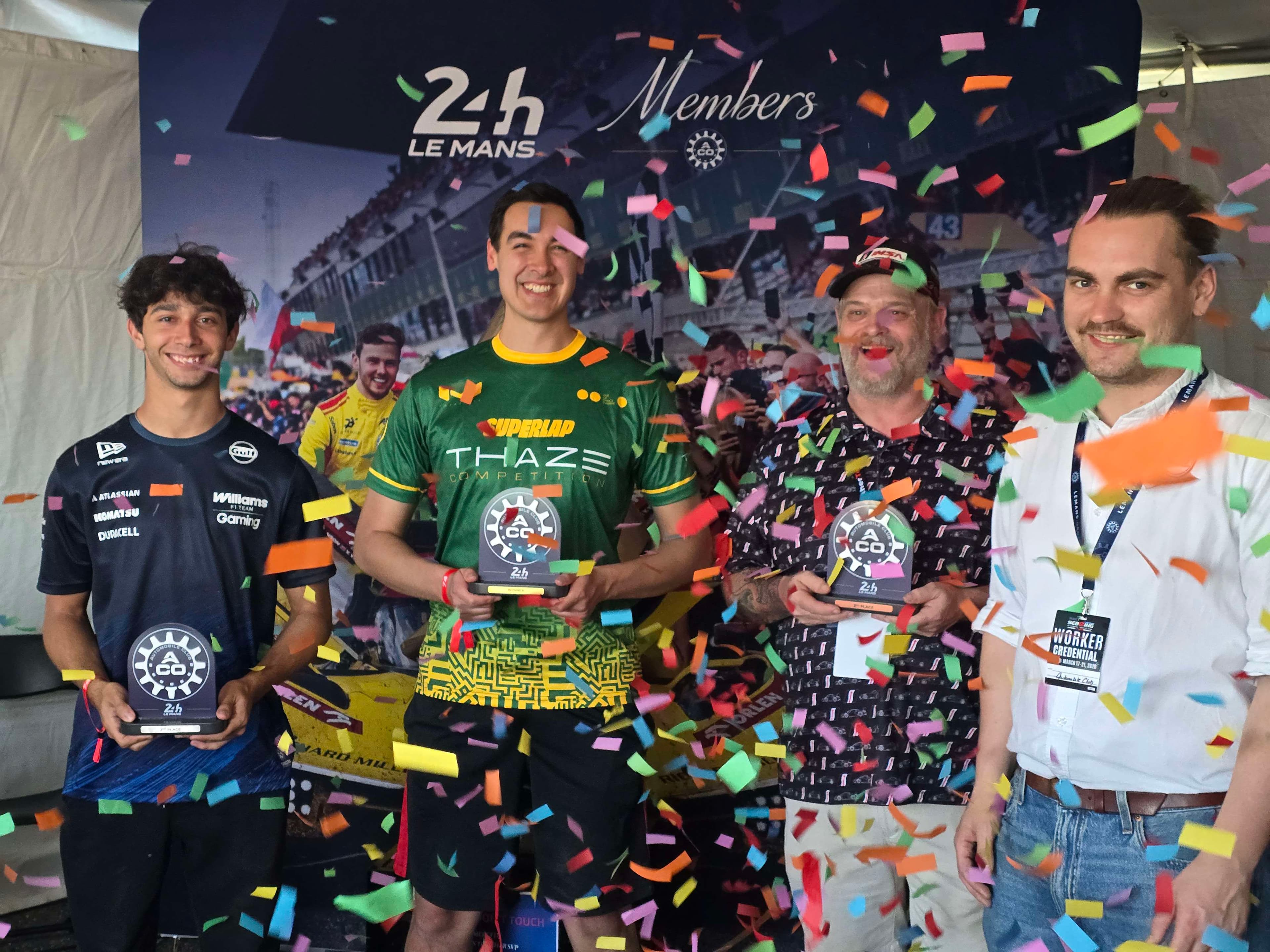 Winners celebration with trophies